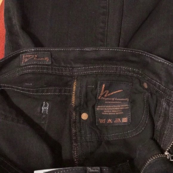 Citizens of Humanity Low Rise Skull and Bunny Jeans Black Size 25 Straight Leg - Picture 8 of 11